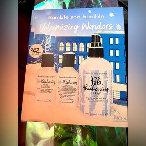 NWT Bumble and Bumble 3pc set: Volumizing wonders Hair Thickening Gift Set